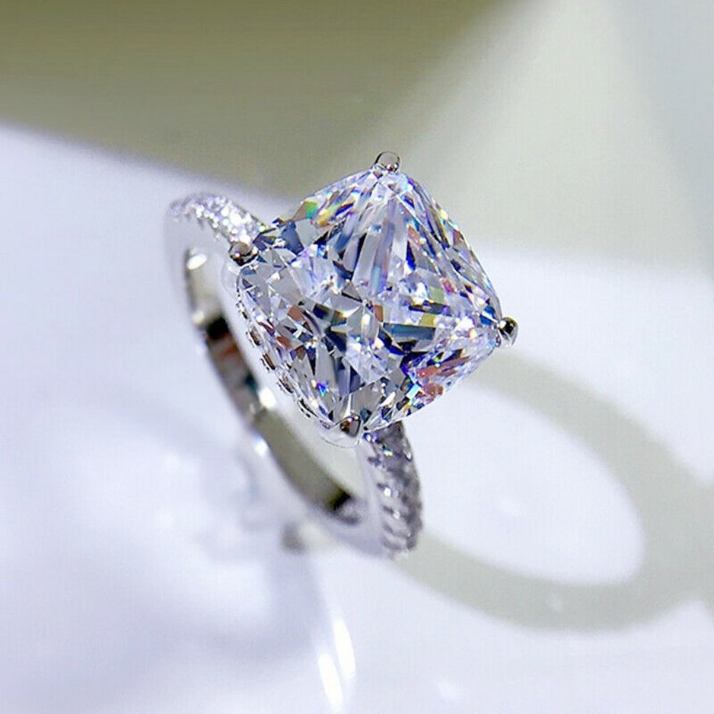Silver White Sapphire Ring - Picture 2 of 5